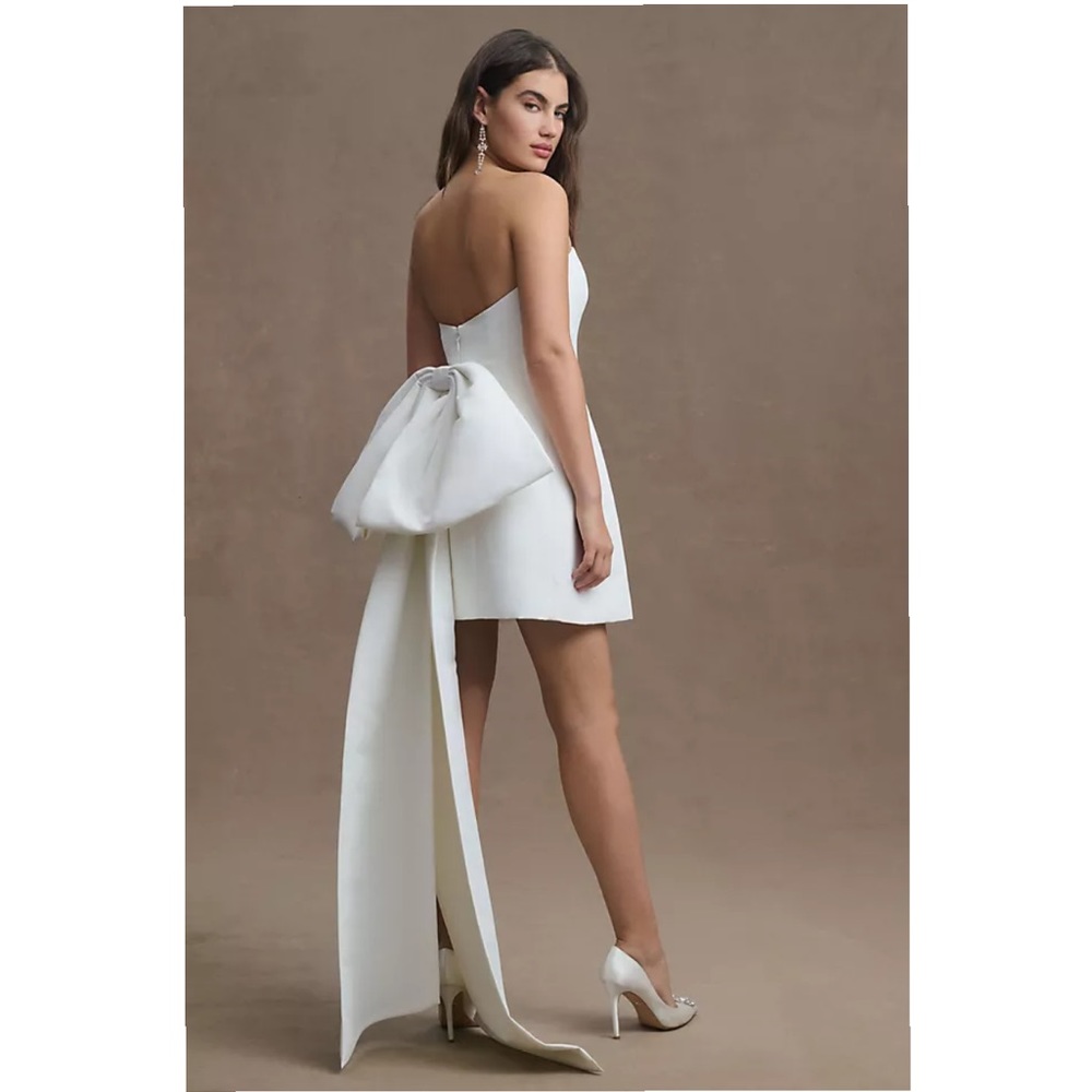 Sachin & Babi Grace Strapless Bow-Back Mini Dress